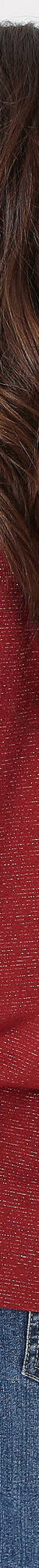 T-shirt col V, maille fantaisie brillante (bordeaux) T-shirt col V, maille fantaisie brillante (bordeaux)